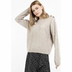 Dreimaster Chandail tricoté 39425098 zitha for Pulls & Gilets Couleur Beige -Boutique en ligne Dreimaster 24006838 500 C