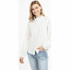 Dreimaster Blouse à manches longues 37324859 teylon for T-shirts & Polos Couleur Blanc -Boutique en ligne Dreimaster 24021551 500 C