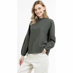 Dreimaster Blouse à manches longues 37324861 teylon for T-shirts & Polos Couleur Vert -Boutique en ligne Dreimaster 24021552 500 C