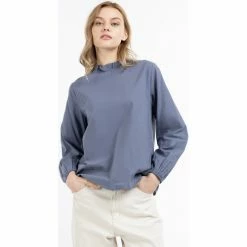 Dreimaster Blouse à manches longues 37324861 teylon for T-shirts & Polos Couleur Gris -Boutique en ligne Dreimaster 24021553 500 C