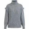 Dreimaster Chandail tricoté 39426022 naemi for Pulls & Gilets Couleur Gris -Boutique en ligne Dreimaster 24021566 500 A