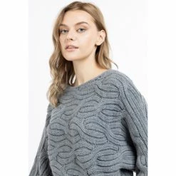 Dreimaster Chandail tricoté 39426023 naemi for Pulls & Gilets Couleur Gris -Boutique en ligne Dreimaster 24021570 500 C