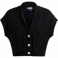 Dreimaster Gilet tricoté 39426025 eyota for Vestes Couleur Noir