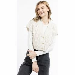 Dreimaster Gilet tricoté 39426025 eyota for Vestes Couleur Blanc -Boutique en ligne Dreimaster 24021575 500 C