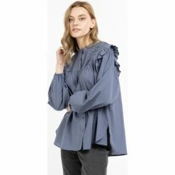 Dreimaster Blouse à manches longues 37324860 teylon for T-shirts & Polos Couleur Gris -Boutique en ligne Dreimaster 24030240 500 C