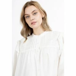 Dreimaster Blouse à manches longues 37324860 teylon for T-shirts & Polos Couleur Blanc -Boutique en ligne Dreimaster 24030242 500 C