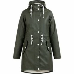 Dreimaster Regenmantel mit Webpelzfutter 35023139 drymaster for Manteaux Couleur Vert