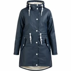 Dreimaster Regenmantel mit Webpelzfutter 35023139 drymaster for Manteaux Couleur Bleu