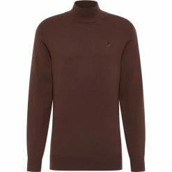 Dreimaster Pull basique en tricot fin 31824901 markani for Pulls & Gilets Couleur Marron