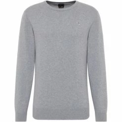 Dreimaster Pull basique en tricot fin 31824903 markani for Pulls & Gilets Couleur Gris