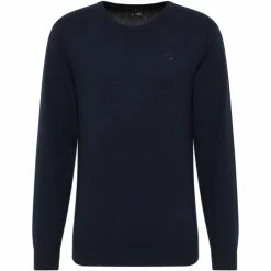 Dreimaster Pull basique en tricot fin 31824903 markani for Pulls & Gilets Couleur Bleu