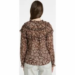 Dreimaster Chemise avec ruché 37324863 bridgeport for Tops / Blouses Couleur Marron -Boutique en ligne Dreimaster 24082402 500 C