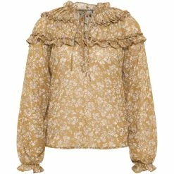 Dreimaster Chemise avec ruché 37324863 bridgeport for Tops / Blouses Couleur Jaune