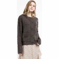 Dreimaster Strickjacke mit Knöpfen 39425096 zitha for Pulls & Gilets Couleur Marron -Boutique en ligne Dreimaster 24082406 500 C