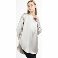Dreimaster Blouse à manches longues 31224890 casnagie for T-shirts & Polos Couleur Beige -Boutique en ligne Dreimaster 24280301 500 C