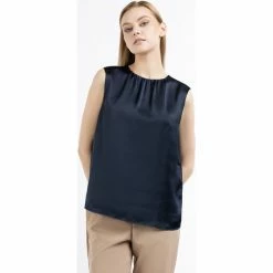 Dreimaster Blouse manches courtes 31324892 casnagie for Tops / Blouses Couleur Marine -Boutique en ligne Dreimaster 24280313 500 C