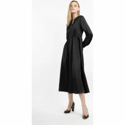 Dreimaster Robe midi 31424888 casnagie for Robes Couleur Noir -Boutique en ligne Dreimaster 24280318 500 C