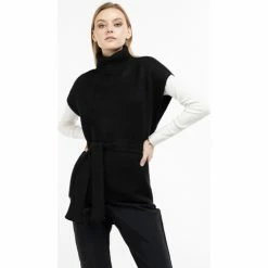 Dreimaster Poncho en tricot 39425075 zitha for Vestes Couleur Noir -Boutique en ligne Dreimaster 24280333 500 C