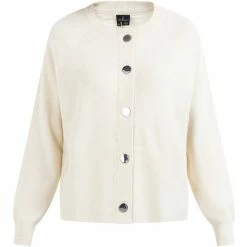 Dreimaster Strickjacke mit Knöpfen 39725048 markani for Pulls & Gilets Couleur Blanc