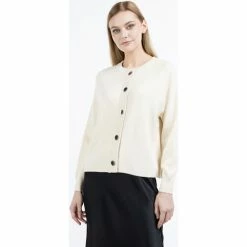 Dreimaster Strickjacke mit Knöpfen 39725048 markani for Pulls & Gilets Couleur Blanc -Boutique en ligne Dreimaster 24280341 500 C