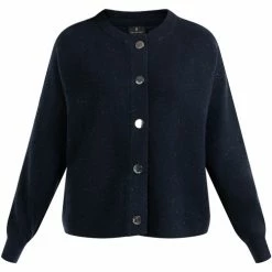 Dreimaster Strickjacke mit Knöpfen 39725048 markani for Pulls & Gilets Couleur Bleu